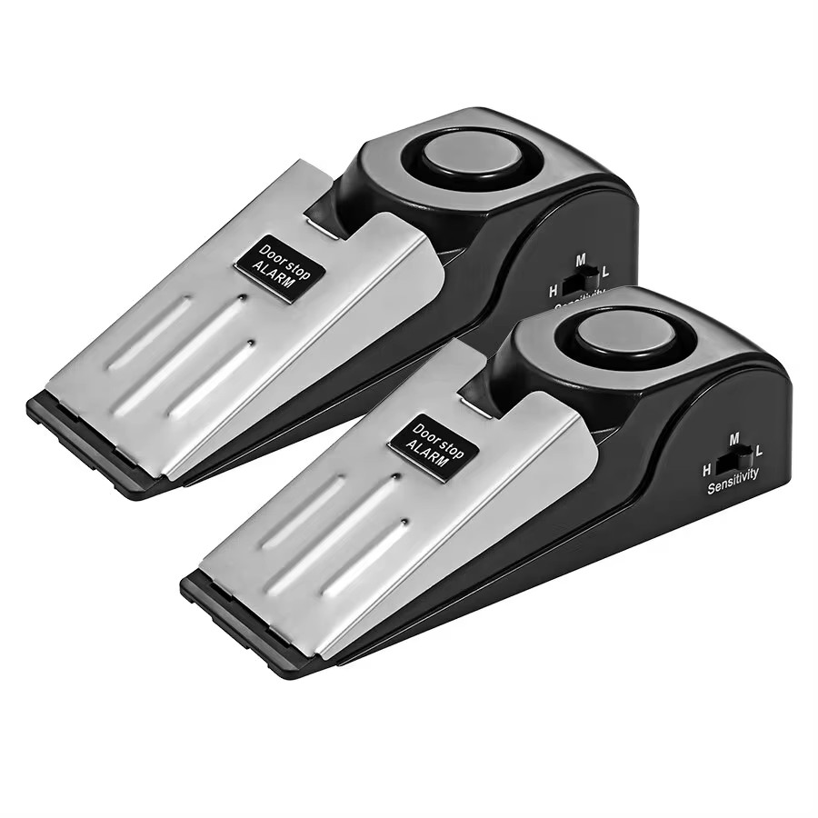 Door Wedge Alarm - 2 paket kablosuz kapı durdurma Alarm