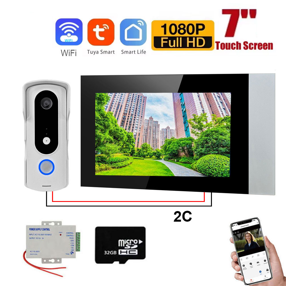 Home Security Uk - 2 telli akıllı ev Tuya Wifi