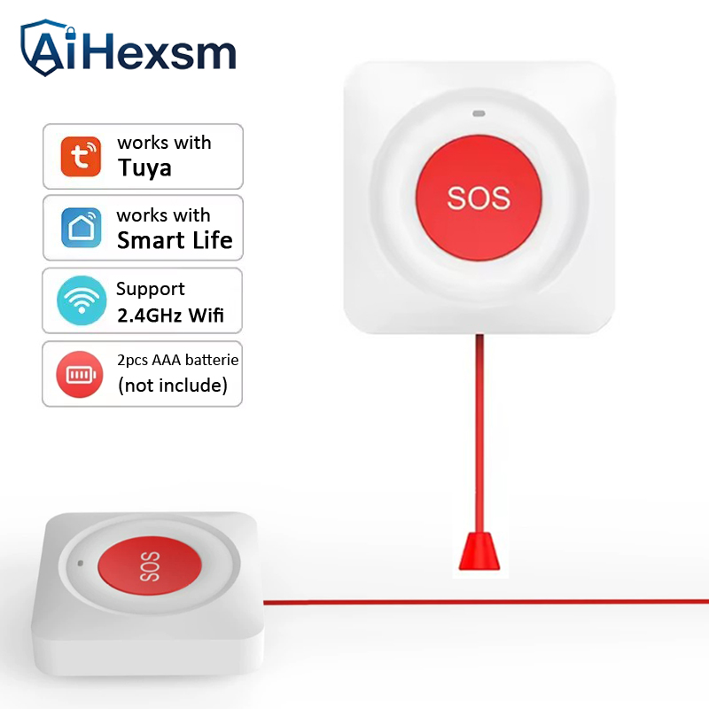 Home Security Key - Tuya WiFi SOS Düğmesi Kolay Çekmeli