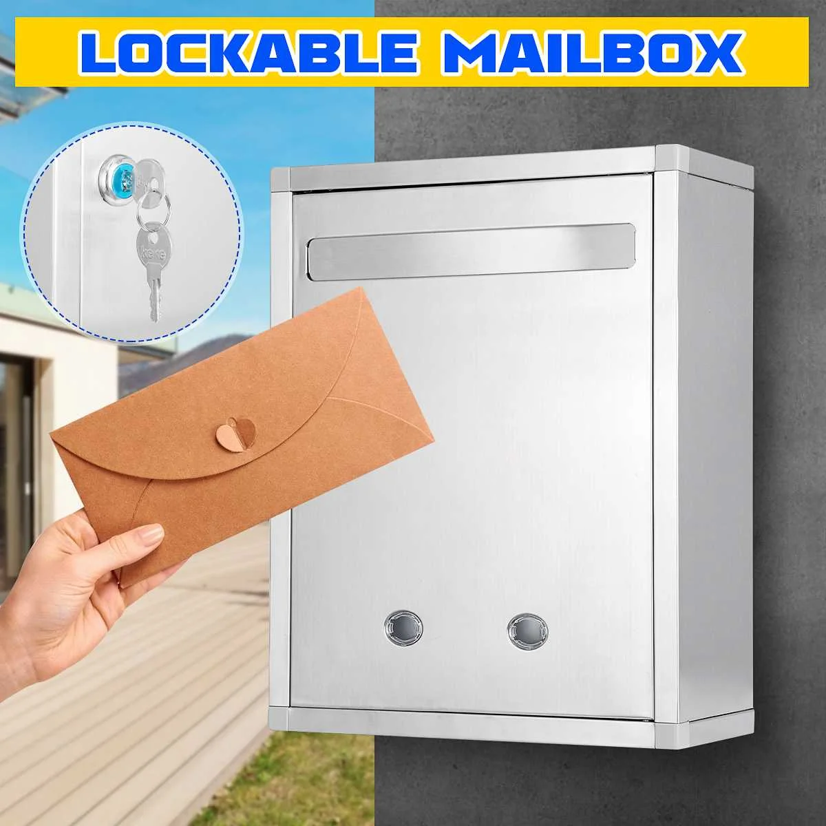 Paslanmaz Çelik Su Geçirmez Vi - Home Security Letters incelemesi ve fiyatı