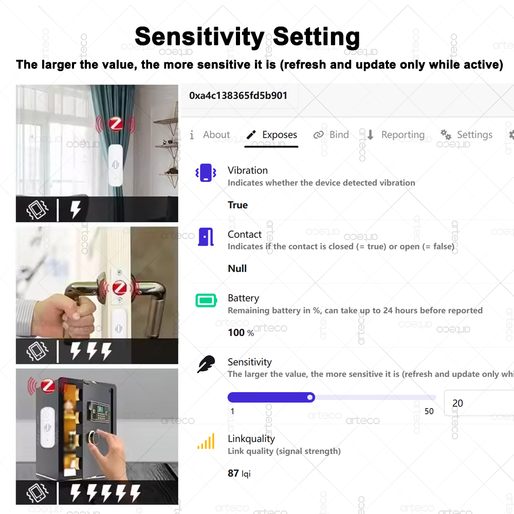 ZigBee Akıllı Titreşim Sensörü - Home Security Monitor incelemesi ve fiyatı