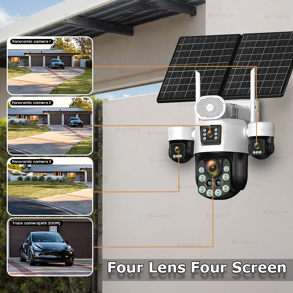 4 Lensli Dış Mekan 360 °   Gün - Home Security Ideas incelemesi ve fiyatı