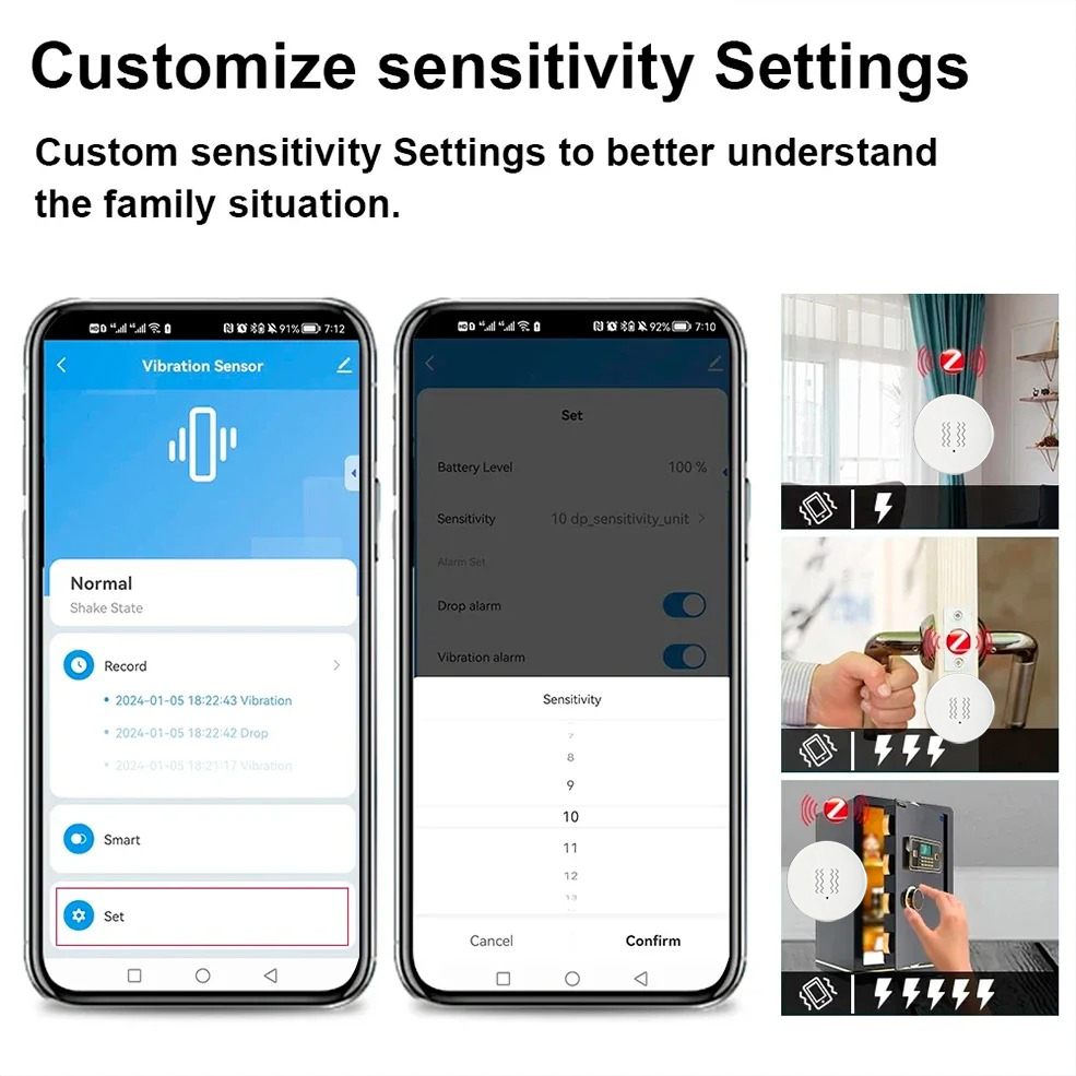 Tuya ZigBee Akıllı Titreşim ve - Home Security Monitor incelemesi ve fiyatı