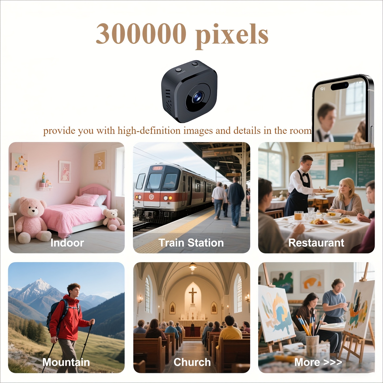 1080P HD Mini WiFi Kamera Kapa - Home Security Monitor incelemesi ve fiyatı