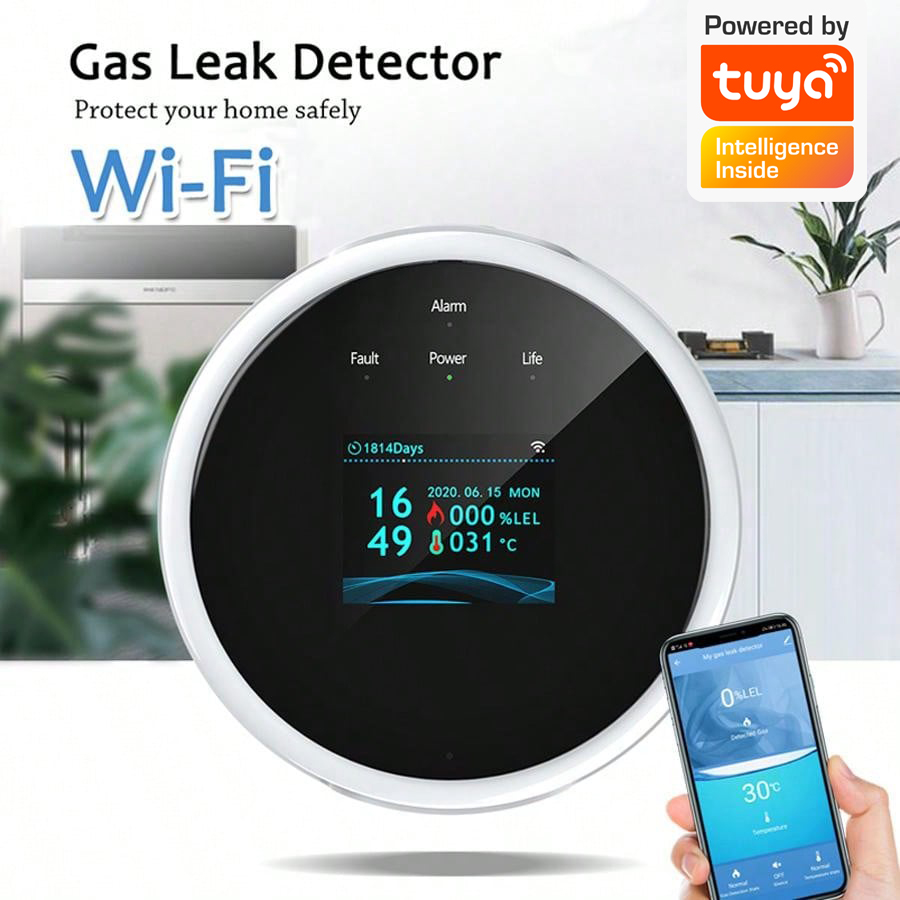 2.4G WiFi Gaz Alarm Sensörü Ya - Home Security Monitor incelemesi ve fiyatı
